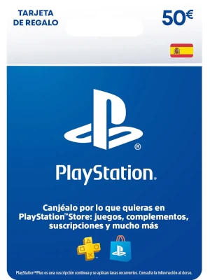 Tarjeta de Play Station. Contenidos digitales.