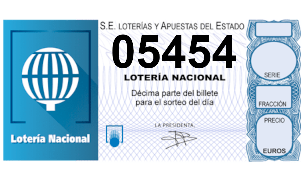 Número de Lotería 05454.